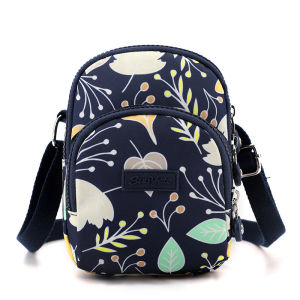 กระเป๋าผ้าแคนวาสใส่โทรศัพท์มือถือแบบสะพายข้างขนาดเล็กสำหรับผู้หญิง กระเป๋าใส่เหรียญแบบยาว กระเป๋าใส่โทรศัพท์มือถือแบบลำลอง