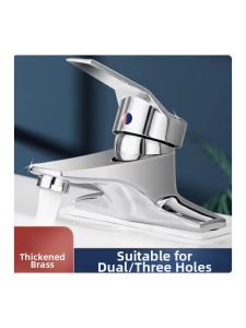 Full Copper Hot & Cold Basin Faucet 2 Holes