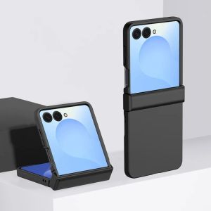 Hinge Protective Solid Color Shockproof Folding Phone Case For Samsung Z Flip 7 6 5 4 3 ZFlip7 Flip6 Flip5 5G Hard PC Slim Cover