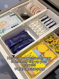 🇸🇬 Ready Stock Expandable Drawer Organizer Storage Box – Adjustable Divider for Underwear Skincare Stationery