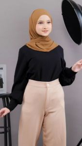 𝐇𝐄𝐋𝐀𝐈𝐑𝐈𝐍𝐃𝐔 - Hijab Pashmina Inner Bando/Dagu Ceruty Baby Doll Nazia