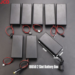 18650 2-cection Battery Holder/Box In Series With Cover Switch And PH2.0/XH2.54/SM/Jumper Male/Female/DC5521/USB Plug Connector
