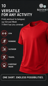 PRESTIGE Aircool Mesh SS Drifit T-Shirt | Quick Dry | Oversized | XS–6XL | Plus Size | Men Women