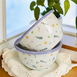 Durable Enamel Rice Bowl Set Food Grade Heat Resistant Small Bowl Dining Utensils Salad Bowl Buy One Get One Free Offer