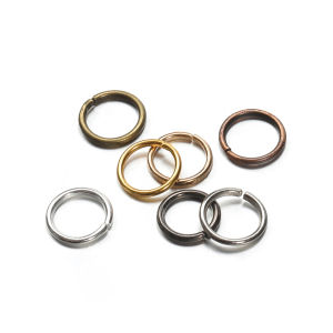 200pcs 3/4/5/6/7/8/10/12mm Metal DIY Jewelry Findings Open Single Loops Jump Rings & Split Ring For Chain Pendant Jewelry Making