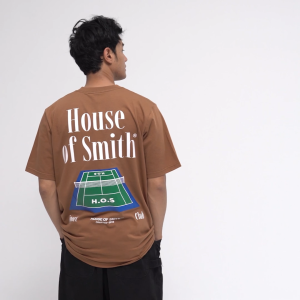 House of Smith Kaos Pria Lengan Pendek - Court Tshirt Brown - T Shirt