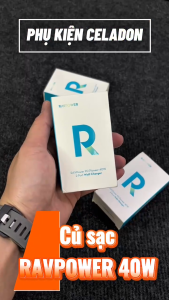 Củ Sạc Nhanh Ravpower 40W 2 Cổng USB-C Chính Hãng Sạc Nhanh 20w / 30w PD - QC