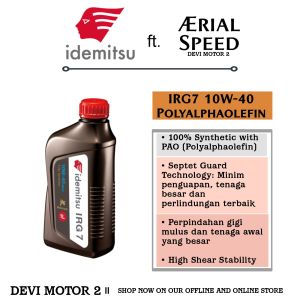 Idemitsu IRG7 Ester 10W-40 1L Full Synthetic PAO (Polyalphaolefins) Septet Guard Technology Motor Oil
