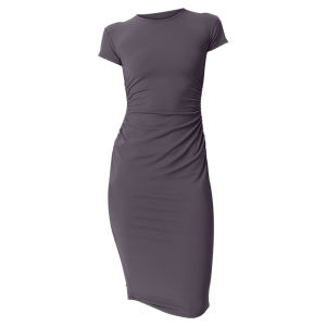 Womens Yoga Dress Slimming Tight Waist Fitness Long Skirt Running Training Casual Sportswear Short Sleeve Spring Season