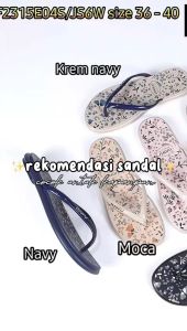 Luofu Sandal Wanita Karet Jelly Import Jepit Motif Bunga Terbaru Sandal Jepit Wanita Kekinian Viral