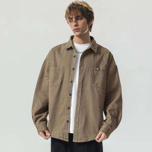Wood soon | Collar Long Sleeve Heavy Duty Shirt Outerwear