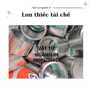 Lon sữa bò dùng để chiết lẻ đựng mực in và sơn in tái chế decor trang trí