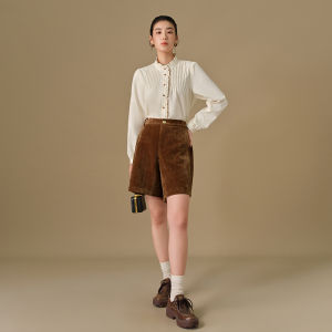 DUSHU | Large Size Simple Retro Straight Mid-length Pants