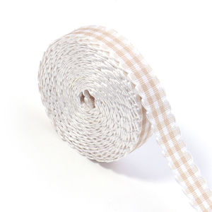 10mm Ruy Băng Kẻ Sọc 5 Thước Nhiều Màu Sắc Viền Lượn Sóng Polyester Cho Tiệc Cưới Giáng Sinh DIY Handmade Hoa Quà Tặng Bao Bì Trang Trí