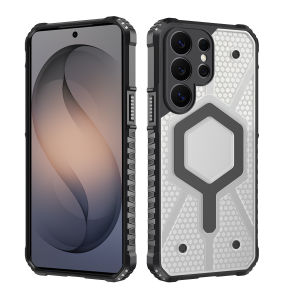 Heavy Duty Armor Transparent Magnet Case For Samsung Galaxy S26 Plus S25 S24 S23 S22 Ultra FE For Magsafe Wireless Charge Cover