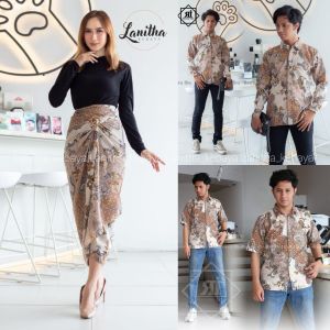 Couple Batik Pasangan Rok Lilit Kemeja Batik Pasangan Baju Batik Couple Pasangan Kondangan Kemeja Rok Lilit Couple Pasanagan Modern Rok Lilit Kemeja Couple Tunangan