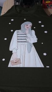 KAOS DISTRO WANITA LENGAN PANJANG BAHAN COMBED 24s BASIC T-SHIRT / HJB 14