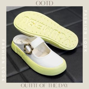 LHSunday สินค้าใหม่ รองเท้าแตะแบบสวมสไตล์คุณหนู เทรนด์มาแรงมาก รุ่นนี้ใส่แล้วน่ารักสุดๆ มีให้เลือกหลายสี แต่งตัวง่ายมาก ใส่ไปได้ทุกโอกาส ทำความสะอาดง่ายดาย สีสันมินิมอลสุดๆ