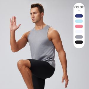 Sports Mens Quick-drying Fitness Vest Sweat-absorbing Short-sleeved Base Shirt Outdoor Training Thin Sleeveless Trunk