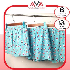 Quần đi biển - quần đùi bơi 100% chất vải gió thoáng mát không nhăn mặc gia đình hội nhóm Nam Nữ