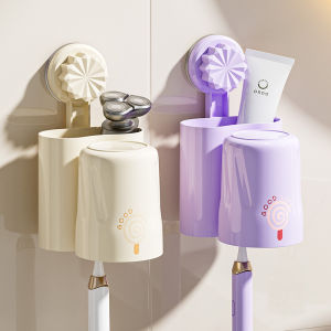 Toothbrush Holder Wall MountedSuction Cup Toothbrush Holder for BathroomShower Razor Organizer