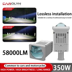 Carolyn 2 pcs 1.8 Inch Matrix Bi-Led Laser Projector Lens Car Led Headlights Non-destructive LED Bi-optic Lens Car Lights Hi Low BeamLights