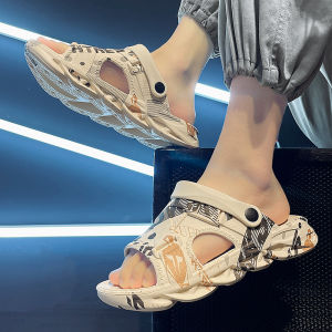 New 2025 Mens Sandals Summer Outdoor Wear Anti-slip Trendy Driving Dual-use Casual Sports Beach Slippers Comfortable Breathable