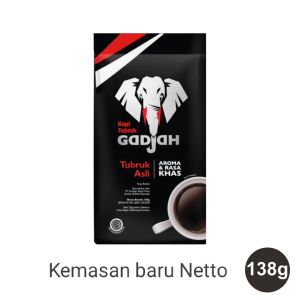 Kopi Tubruk Asli Gadjah Premium Rasa Asli 138gr - Kemasan Ramah Lingkungan