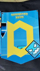 Customized/Personalized GEOMETRY DASH Theme  Party Banner (any theme will do)
