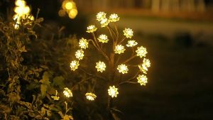 Upgrade Solar Lights Garden LED Decoration Lampu Outdoor Waterproof Remote Control Cherry Tree Lamp Solar Powered for Garland Courtyard Solar Lawn Light