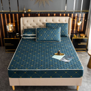 Ga Trải Giường Ra Bọc Nệm Chống Bụi Chống Trượt Đôi Queen King Bọc Nệm Được Chần Bông Dày Dặn (Không Có Vỏ Gối)