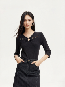 Vero Moda | Slimming V-neck 3/4 Sleeve Tees