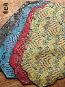 Rongshantang Tea Mat Tea Mat Handicraft Brocade Linen Small Table Runner Fabric Craft Tea Towel Teacup Mat Tea Table Pot Tray Tea Tray