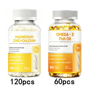 Omega 3 Fish Oil + Calcium Magnesium Bundle for 40+ 50+ Healthy Aging Support