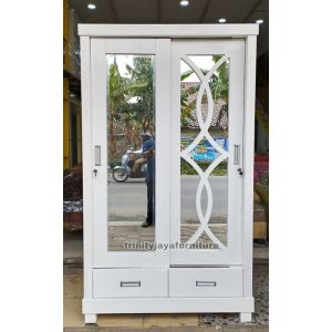 Lemari Pakaian 2 Pintu Sliding Duco trinityjayafurniture