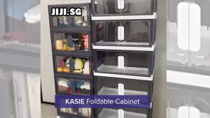(JIJI.SG) KASIE Foldable Cabinet - Storage Box / Organiser / Multipurpose / Stackable