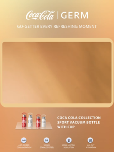 Bình Giữ Nhiệt Inox 316 GERM Coca-Cola 800ml/1200ml - Giữ Nhiệt 24h - GE-CK23AW-B35/GE-CK23AW-B36