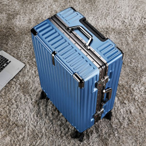 SharkDaishu Aluminum Frame Luggage Shark Kangaroo Carry-On Suitcase with Universal Wheels Fashionable Travel Bag for Men And Women