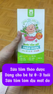 nước tắm gội thảo dược mipbi 200ml an toàn cho bé từ sơ sinh