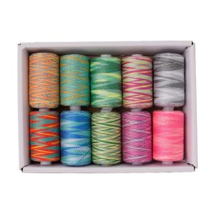 10 Cuộn/Bộ Chỉ May 402 Màu Sắc Đẹp Dùng Cho May Thủ Công & May Cơ Khí May Vá Tự Làm 100% Polyester Chống Mài Mòn