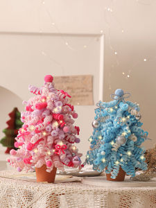 XIXIAOER | DIY Twist Stick Small Christmas Tree Ornament Blue