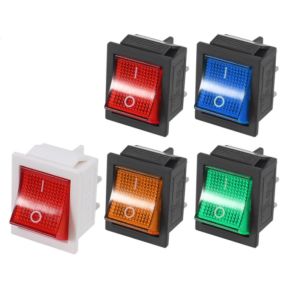 3pcs DPST KCD4 Rocker Switch 4 Pins 2 Position ON/OFF LED Light Illuminated Boat Rocker Switch Toggle Switch 125V 250V