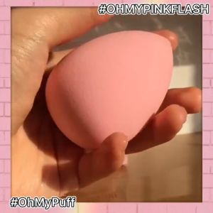Ohmypuff Spons Bentuk Hati Base Makeup Sponge Set Bevel Triangular Sponge Soft