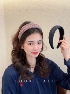 Cookie Fashionable Black Purple High Cranium Hairband Youthful Pressed Hair Accessory Korean StyleSummer Season Decor