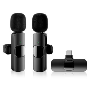 Wireless Lavalier Microphone For iPhone 17 16 15USB C Mini Microphone with Noise Cancellation Lapel Mic for Video Recording Vlog