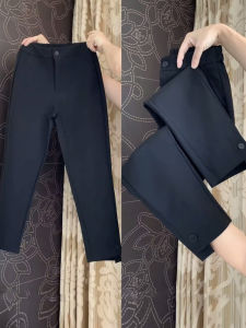 plus Size Suit Pants Womens Spring Autumn Nine Points Harem Pants Plump MM Slimming Cigarette Jeans Pear Body Shape French Bread Pants Women