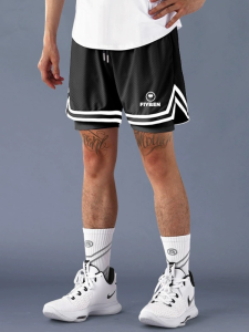 Quần Short Bóng Rổ Nhanh Khô Thể Thao Phong Cách Mỹ Cho Nam Quần Tập Luyện Mỏng Thoáng Khí Quần Dài Bốn Mảnh Giả Mùa Hè