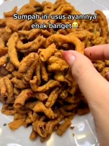 Usus ayam goreng crispy pedas daun jeruk 1kg