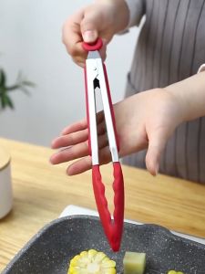 ArtLiving Kitchen Tongs With Silicone TipsStainless Steel BBQ Cooking Grilling Locking Food Tongs 7 Inch 9 Inch 12 Inch14 Inch Tongs