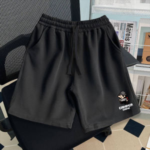 กางเกงขาสั้นผู้ชายทรงหลวมสบาย ๆ ฤดูร้อน สไตล์อเมริกัน สตรีทไฮ เอวต่ำ กางเกงขายาวห้าส่วน กางเกงขายาวทรงตรง ระบายอากาศได้ดี